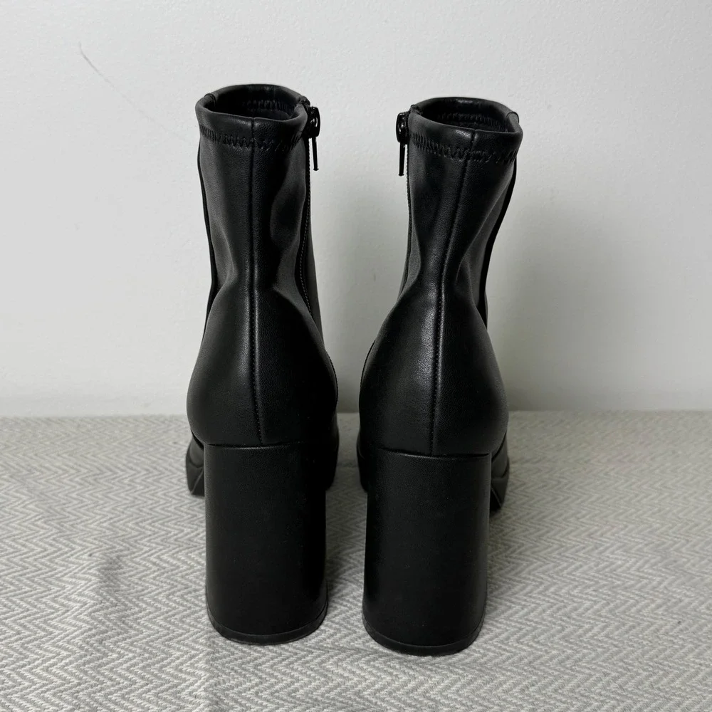 Steve Madden Kaleb Platform Heels Womens 7 Black Block Bratz Y2K Night Out